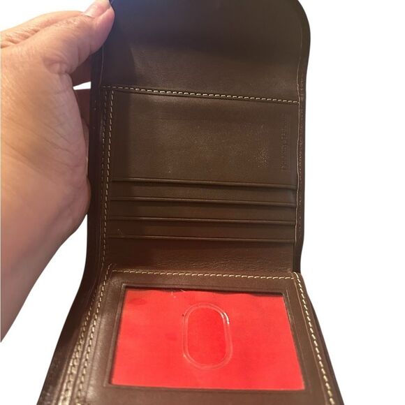 Dooney & Bourke Brown and Beige Bi-Fold Wallet - Picture 8 of 11